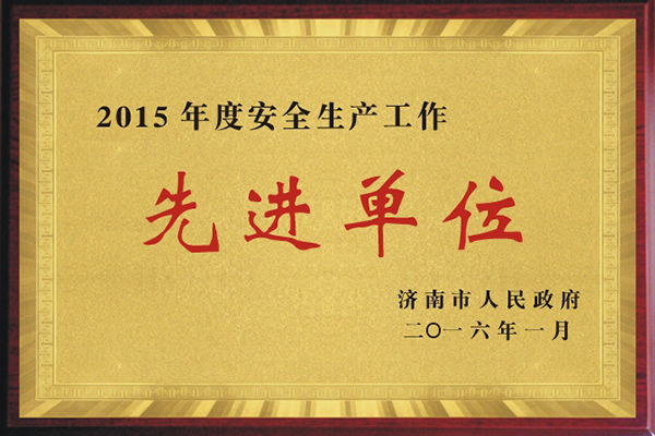 2015年度安全生产工作先进单位